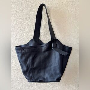 Lucky Brand |  Black Leather Jeun Tote Bag Purse